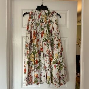 JCrew Smocked-waist skirt in Ratti® tropical floral